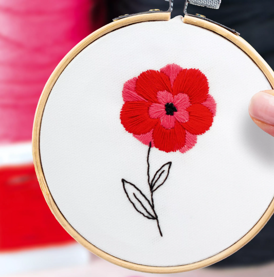 🪡 Kit de Broderie Décorative – Grande fleur