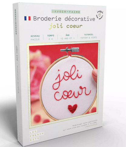 🪡 Kit de Broderie Décorative – Joli Cœur