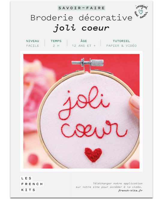 🪡 Kit de Broderie Décorative – Joli Cœur